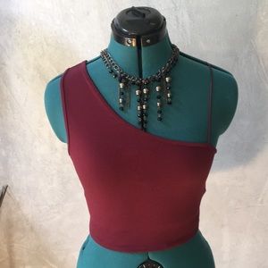 One Shoulder Crop Top